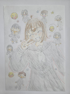 美術部員作　smileイラスト (5)