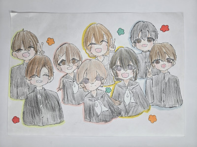 美術部員作　smileイラスト (3)