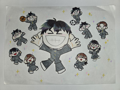 美術部員作　smileイラスト (2)